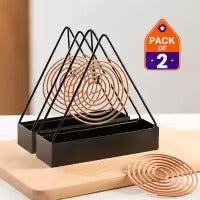 Pack of 2 Mosquito Coil Holders β Creative Metal Stand