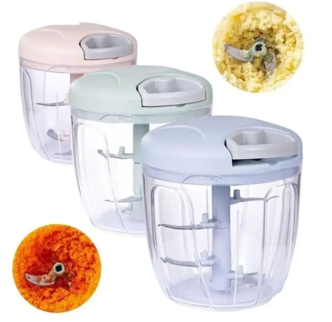 900ML Speedy Hand Chopper β 5 Stainless Steel Blades Manual Food Processor (Large Capacity)