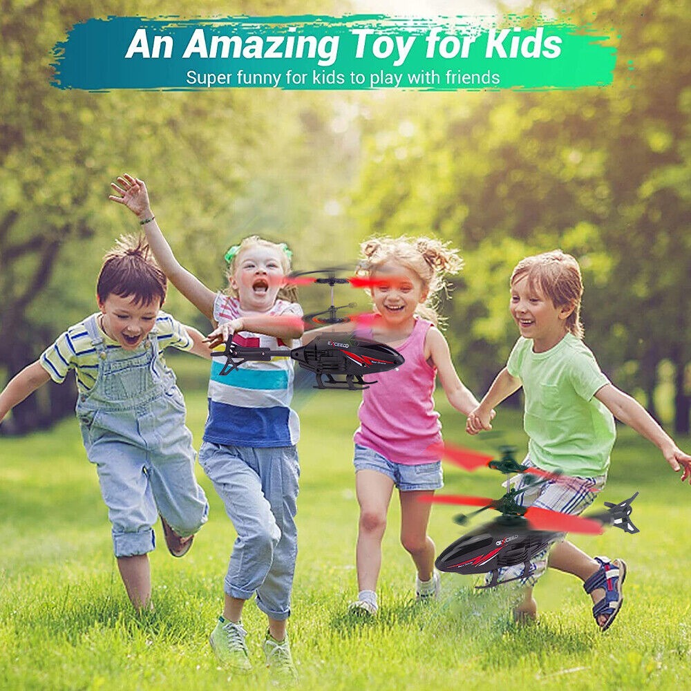 Remote Control LED Helicopter Toy โ Electric RC Flying Airplane for Kids (Boys & Girls)