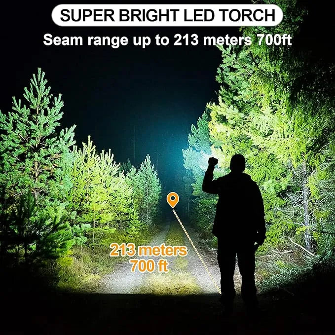 8-in-1 Rechargeable LED Flashlight with Emergency Tools