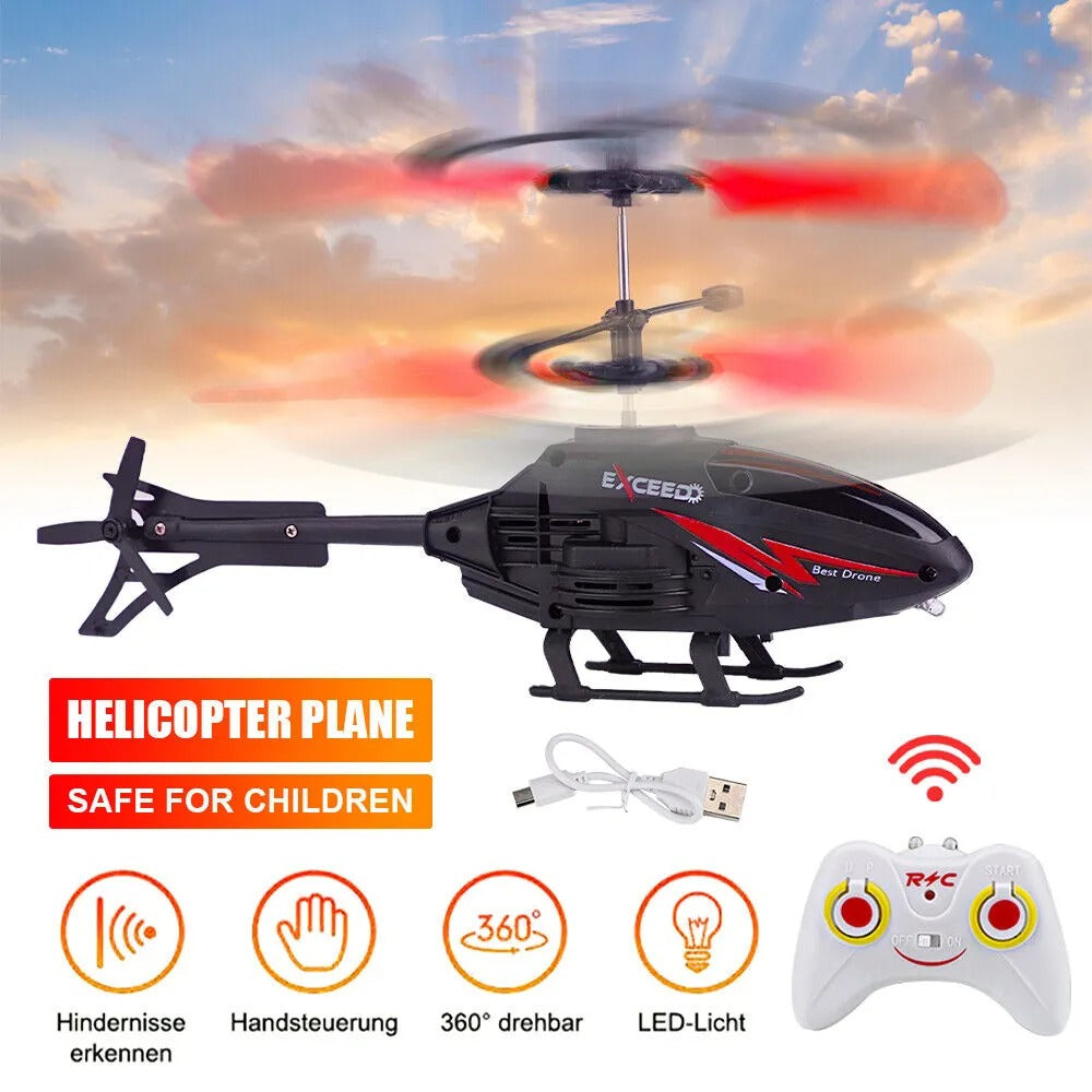 Remote Control LED Helicopter Toy – Electric RC Flying Airplane for Kids (Boys & Girls)