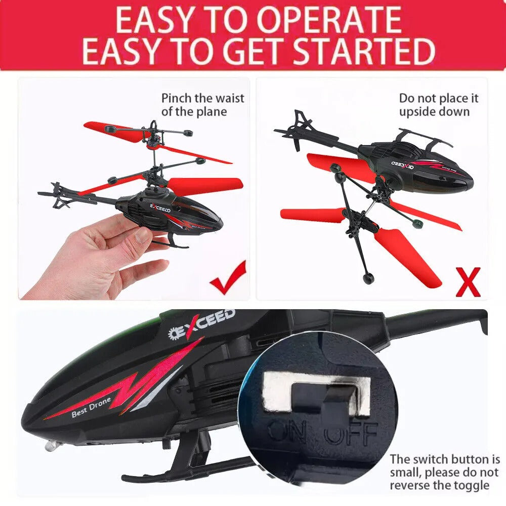 Remote Control LED Helicopter Toy – Electric RC Flying Airplane for Kids (Boys & Girls)