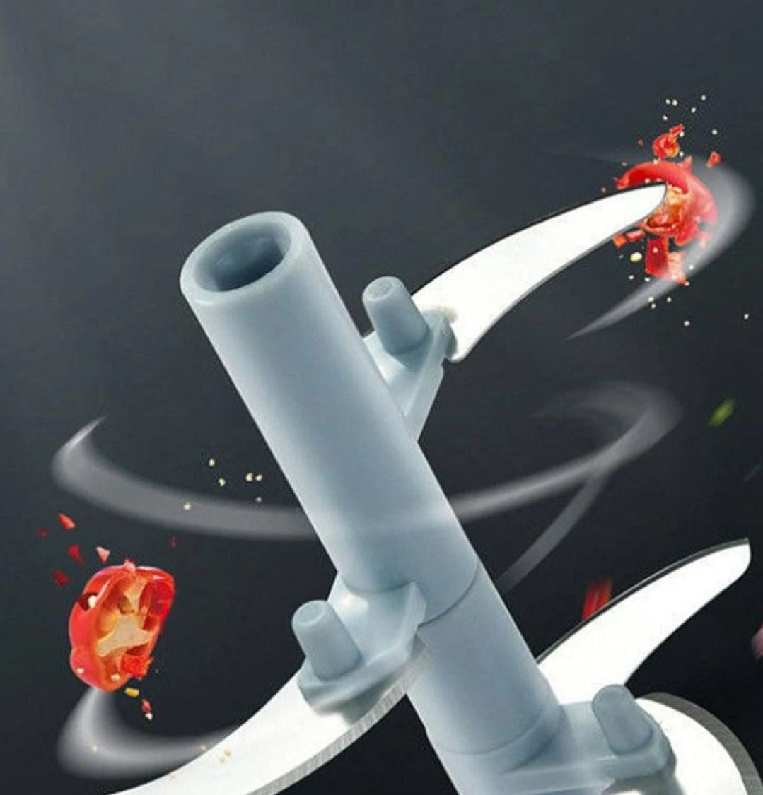 900ML Speedy Hand Chopper – 5 Stainless Steel Blades Manual Food Processor (Large Capacity)