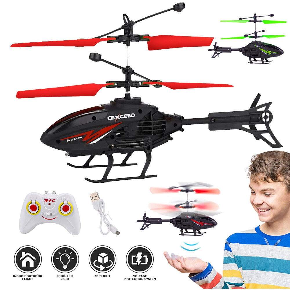 Remote Control LED Helicopter Toy – Electric RC Flying Airplane for Kids (Boys & Girls)